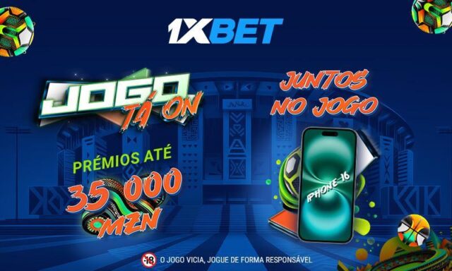 Cashback em grande, sorteio de iPhone 16 e prémios em dinheiro no valor de mais de 100 000 MZN: a 1xBet lança uma grande promoção!